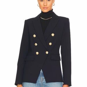 Veronica Beard miller dickey jacket with Gold Buttons